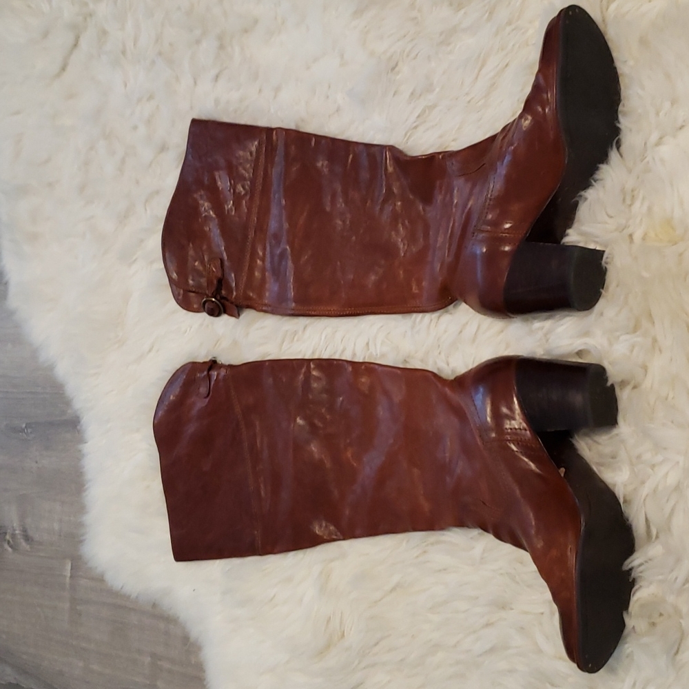 Frye over the knee leather slouch boots